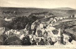 VINTAGE POSTCARD Automobile Circuit of Auvergne cuts Gordon Bennett 1905 Circuit Michelin Vue general of Rochefort