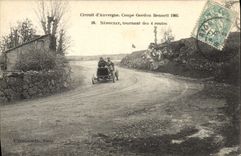 CPA Automobile Circuit d'Auvergne coupe gordon Bennett 1905 Nebouzat tournant des 4 routes 