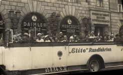 Real photo Automobile Bus Elite Rundfahrten Berlin 1936 Daimler Mercedes Benz