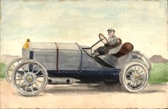 CPA Automobile (dessin a la main)