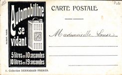 VINTAGE POSTCARD Recto back Automobile Automobile Paris Places Vendome