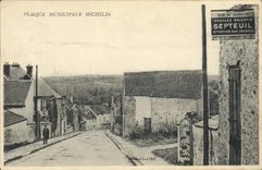 CPA Automobile Plaque municipale Michelin Septeuil
