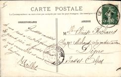 VINTAGE POSTCARD Automobile a kiss of Lons