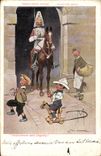 VINTAGE POSTCARD Illustrator Impudence year D Dignity Militaria Children