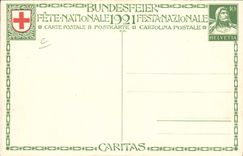 CPA Illustrateur Fete Nationale 1921 Suisse 