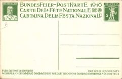 VINTAGE POSTCARD Illustrator National Festival 1916 Switzerland Children