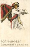 VINTAGE POSTCARD Illustrator Bernisches Kant Turnfest Langenthal Juli 1921 Folklore