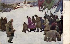 CPA Illustrateur Salon Warszawski