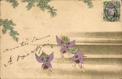 VINTAGE POSTCARD Japanese Japan Dances Folklore