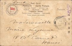 La POSTAL Japón japonés de la VENDIMIA baila folklore