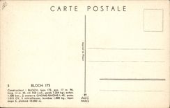 MODERN CARD Plane Aviation Bloch 175