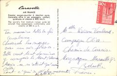 CPM Avion Aviation Caravelle Air France
