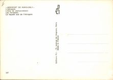 POSTAL MODERNA aeropuerto plano de la aviación de la superficie del aeropuerto de París Orly del ataque frontal meridional de las terrazas del statiionnement del aeropuerto