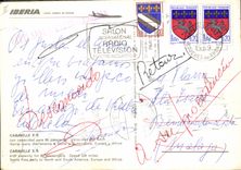 MODERN CARD Plane Aviation Caravel X R Iberia