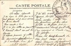 VINTAGE POSTCARD Bateau War Navy Operates of a gun of 47 mm Iena