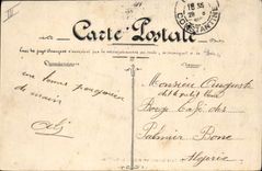 VINTAGE POSTCARD Boat War In the paths filled with Morels