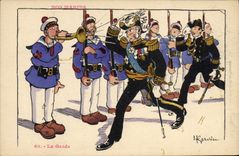 CPA Illustrateur Gervese Nos Marins La garde Militaria