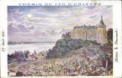 CPA Train Chemin de fer d'Orleans Les bords de la Loire 