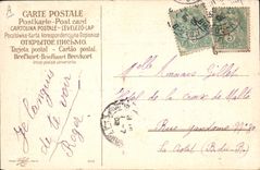 VINTAGE POSTCARD Fantasy Train Doves