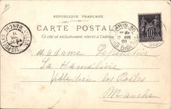 VINTAGE POSTCARD Train PLM Tunisia Camel