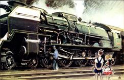 CPM Train Locomotive a vapeur 241 P SNCF