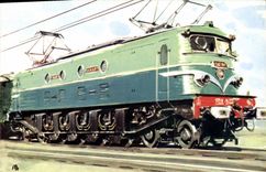 MODERN CARD Electric Train Engine 2D2 the 9100 SNCF