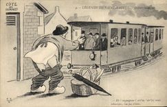 CPA Train Legende de St Saulge Depart manque 