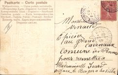 VINTAGE POSTCARD Train Flowers