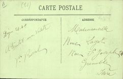 Tranvía de Dijon de la POSTAL de la VENDIMIA el lugar del chocolate de Louit del 30 de octubre