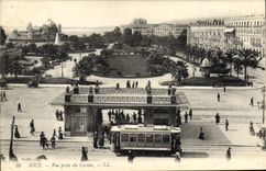 CPA Tramway Nice Vue prise du casino