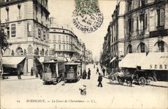 CPA Tramway Bordeaux Le cours de l'intendance 