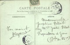 VINTAGE POSTCARD Bordeaux Tram the course of the intendance