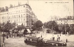CPA Tramway Lyon Le cours de la liberte 