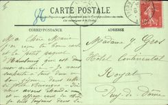 Tranvía de Lyon de la POSTAL de la VENDIMIA el lugar de Morand