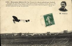 VINTAGE POSTCARD Plane Standard Aviation Monoplane Crossed of the Darioli English Channel