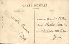 VINTAGE POSTCARD Plane Aviation Biplane Subway in full flight