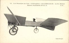 CPA Avion Aviation l'aeroplane La Libellule de M Bleriot Moteur Antoinette