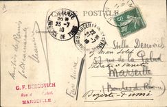 VINTAGE POSTCARD Plane Aviation Great week of the Champagne aviation Airship Colonel Renard