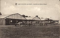 CPA Avion Camp d'Aviation pres Dijon Escadrille des biplans Breguet 