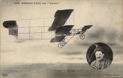 VINTAGE POSTCARD Plane Aviation Ernest Paul on Neighbor