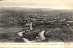 VINTAGE POSTCARD Automobile Cut Gordon Bennett 1905 Circuit Michelin Virage de Champrader seen with the top