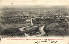 CPA Automobile Coupe Gordon Bennett 1905 Circuit Michelin Virage de Champrader Vu au dessus 