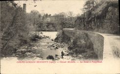 CPA Automobile Coupe Gordon Bennett 1905 Circuit Michelin La Sioule a Pontgibaud 