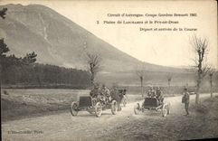 VINTAGE POSTCARD Automobile Cut Gordon Bennett 1905 Plaine de Laschamps and Puy de Dome Departure and arrived of the race