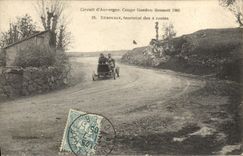 CPA Automobile Coupe Gordon Bennett 1905 Circuit Michelin Nebouzat tournant des 4 routes 