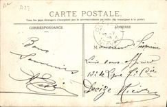 VINTAGE POSTCARD Automobile Cut Gordon Bennett 1905 Circuit Michelin Nebouzat turning of the 4 roads