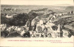 CPA Automobile Coupe Gordon Bennett 1905 Circuit Michelin Vue generale de Rochefort La route du circuit traverse le vill