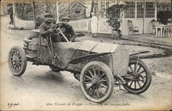 CPA Automobile Circuit de Dieppe Piacenez sur voiture Itala 