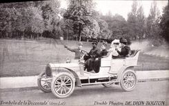 CPA Automobile Tombola de la decennale Double Paheton De Dion Bouton Puteaux 