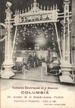 CPA Automobile Voitures electriques et a essence Columbia Avenue de la Grande Armee Exposition automobile Salon 1905